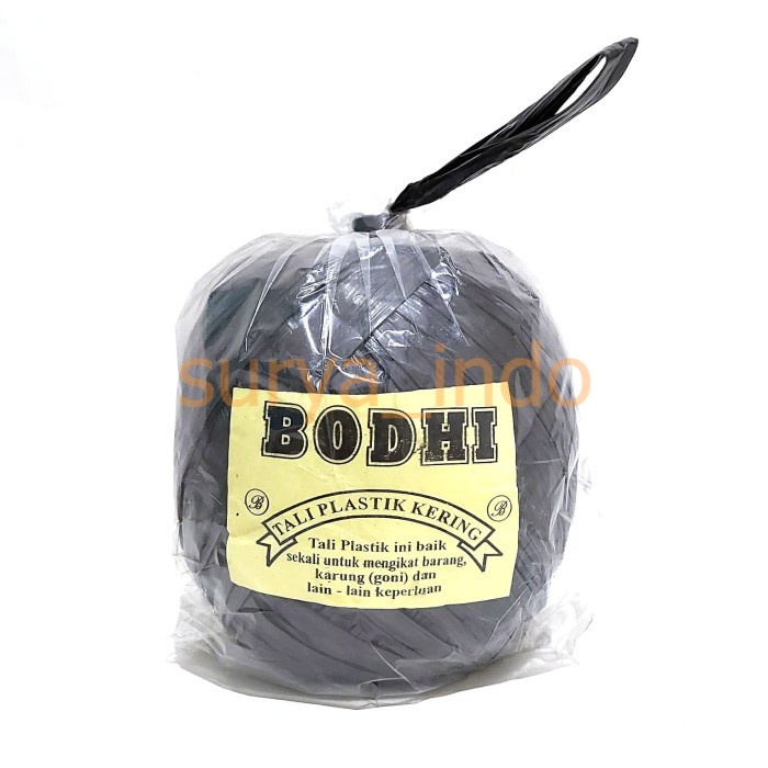 

TALI RAFIA HITAM 500 GRAM GULUNGAN BODHI - TALI PLASTIK KERING HITAM