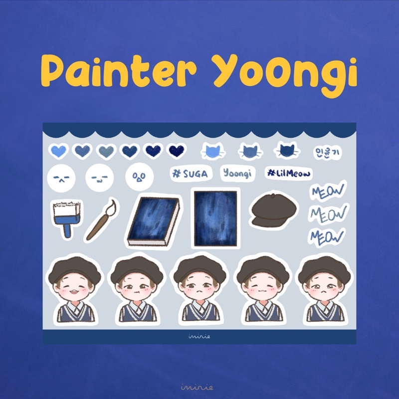 

Bangtan Painter Yoongi sticker deco sheet