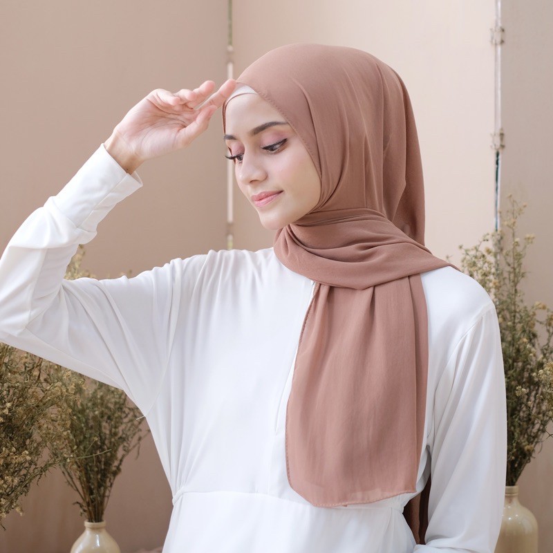 HIJAB PASHMINA CERUTY BABYDOLL-Nutella