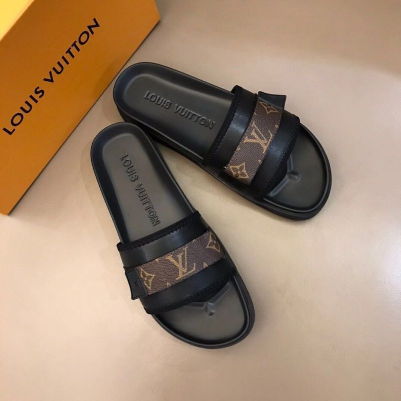 sandal lv selop pria slide slippers flat cowok mirror