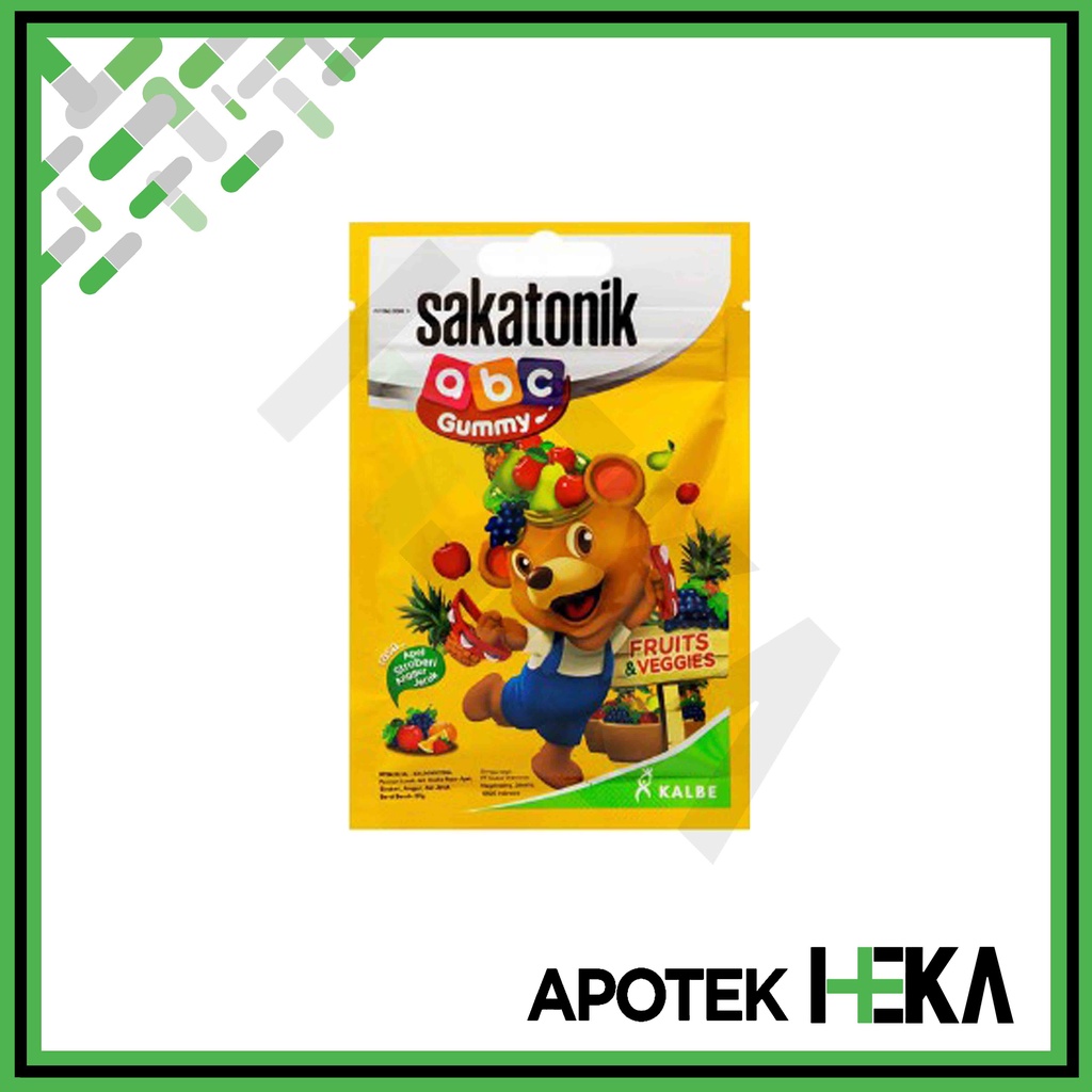 Sakatonik ABC Gummy Fruit &amp; Vegie Sachet - Suplemen Vitamin Anak (SEMARANG)