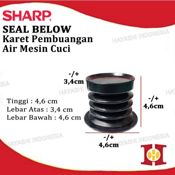 Karet Seal Below Klep Drain Sil Pembuangan Air Mesin Cuci SHARP - 5pcs