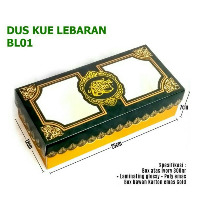 

Kardus Kue Lebaran BL01 Isi 10 Lbr/ Hampers Packaging Idul Fitri