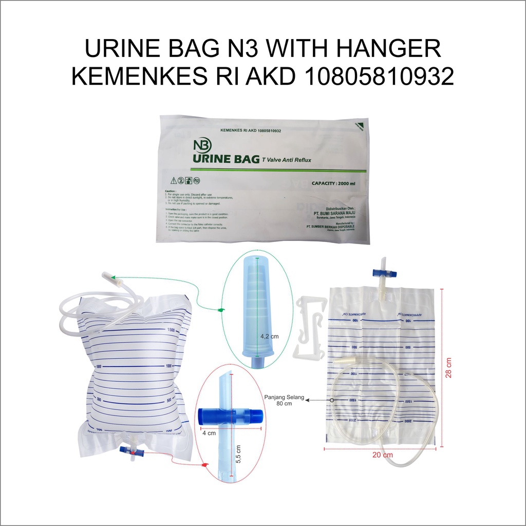 URINE BAG N3 WITH HANGER KANNTONG URINE WITH HANGER N3