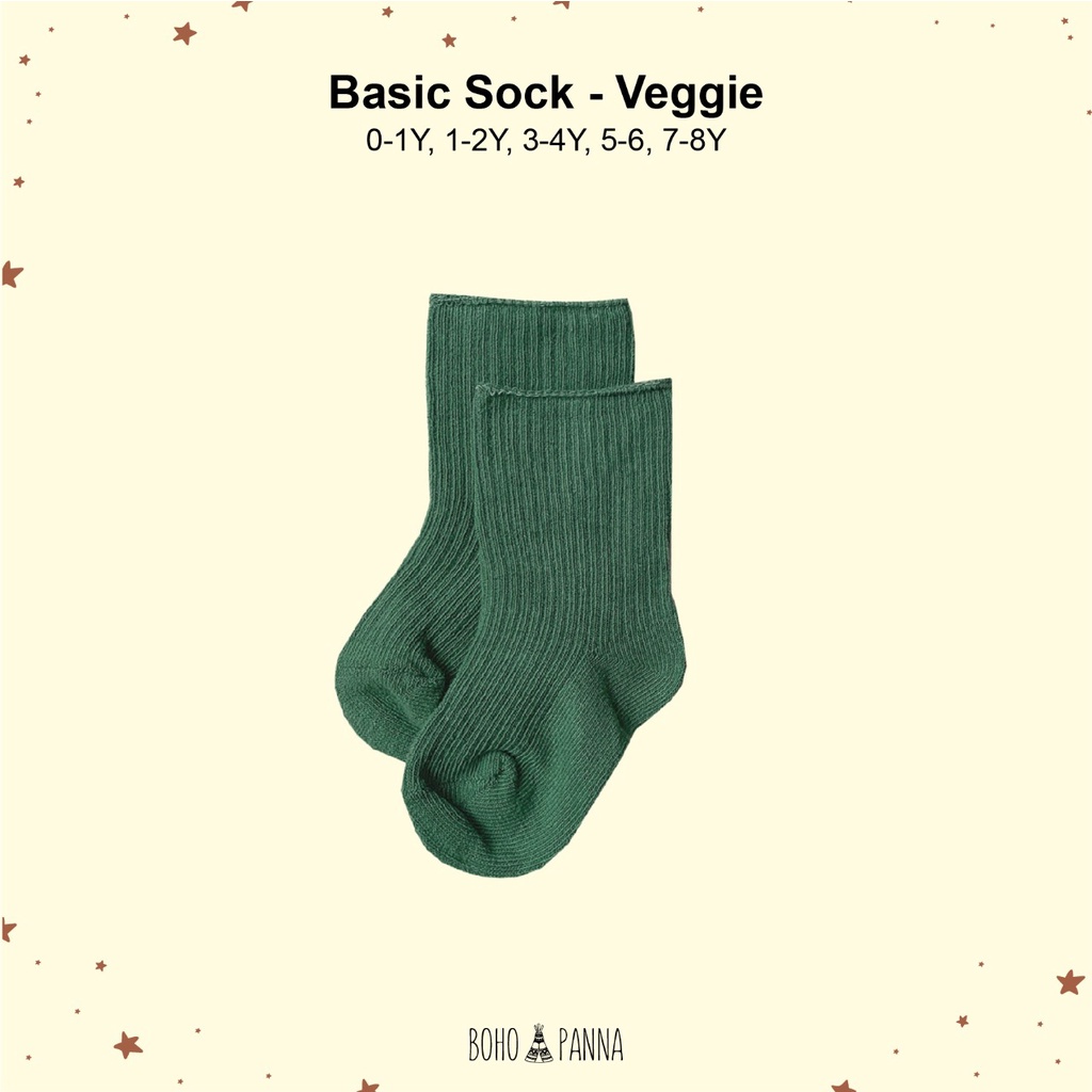 Bohopanna Basic Socks Kaos Kaki Polos Anak 0 - 8 Tahun V.01