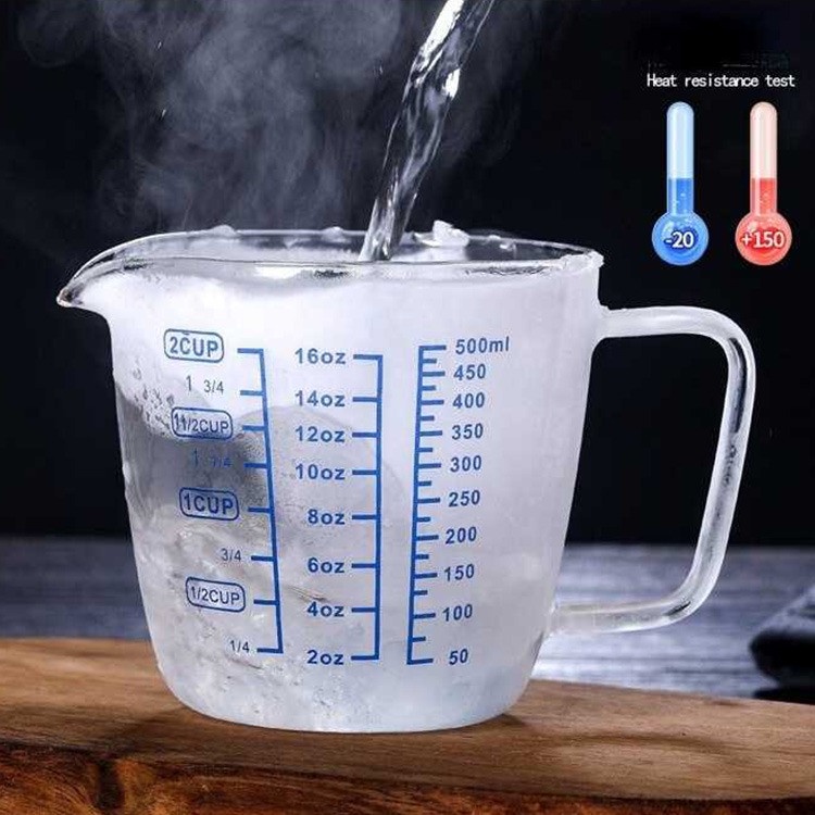 Teko Kaca Pitcher Gelas Ukur Jug Borosilicate Glass Dengan Tutup