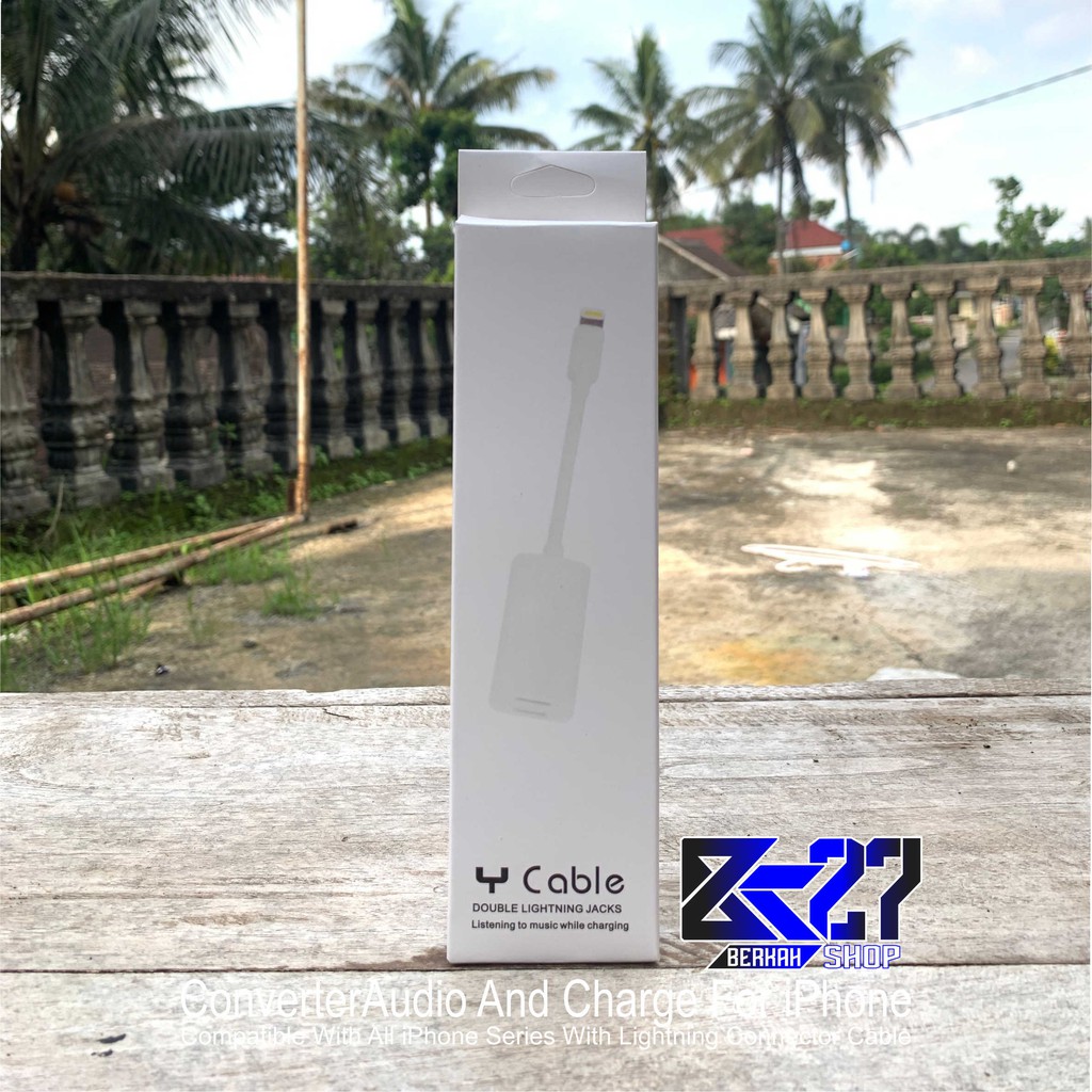 Converter Audio and Charge Adapter For iPhone "BISA OPEN MIC"