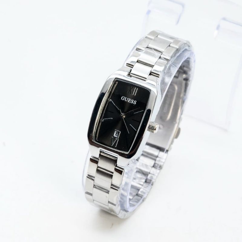 (Cod)Jam Tangab Wanita Fashion Gues Oval Strap Rantai Tanggal Aktif(Dikirim Jakarta)