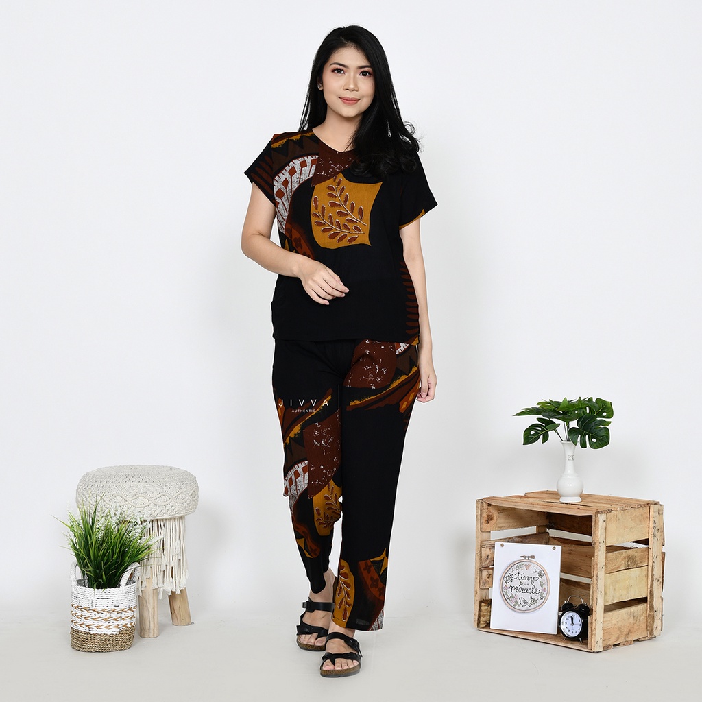 Setelan wanita | Piyama Wanita | One Set Jumbo LD 108 dan 120-setelan-17-6