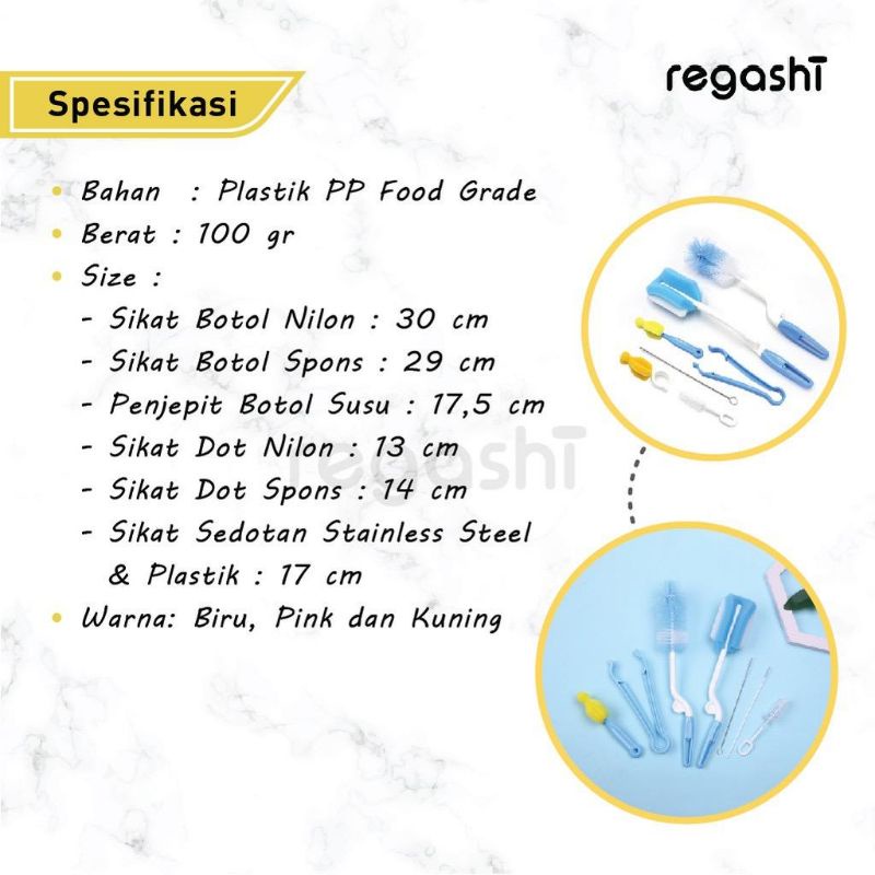 NEW!! SIKAT BOTOL 1 SET ISI 7 PCS / BOTTLE BRUSH SET