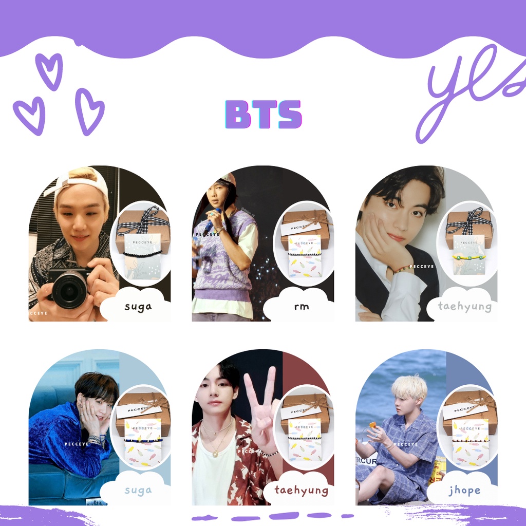 BTS BRACELET | GELANG KPOP SUGA NAMJOON TAEHYUNG JHOPE BTS