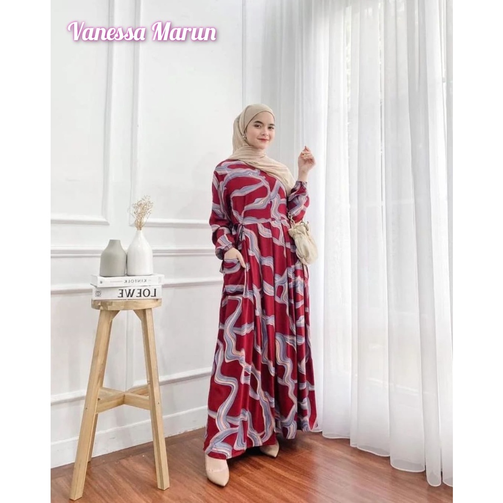 Gamis Rayon viscose premium tebal busui Milea HD.id