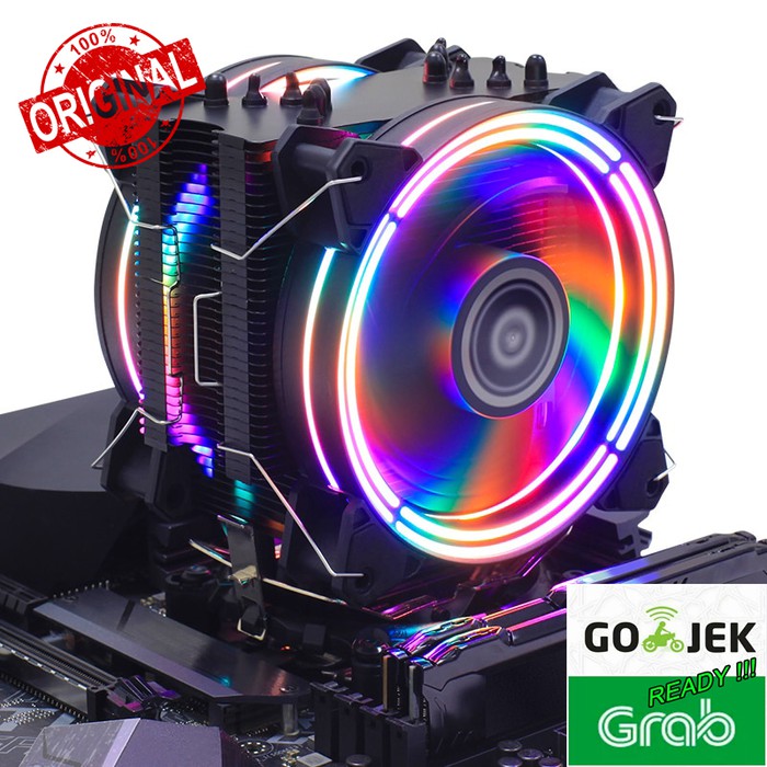 Fan Processor Alseye H120D CPU Cooler RGB Fan 120mm 6 Heat Pipes