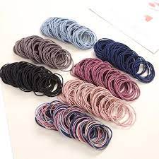 Ikat Rambut Korea Fashion Polos Anak Dewasa Aksesoris Pita Gelang Tangan Bahan Kain