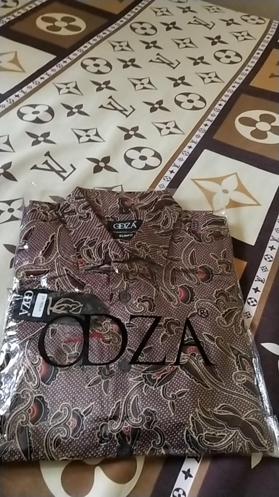 Odza Kemeja Batik Pria Slim Fit Baju Lengan Pendek Kemeja Slim Fit Batik Solo