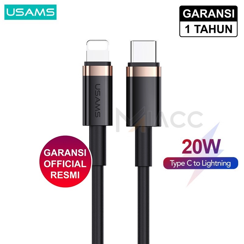 KABEL DATA USAMS U63 TYPE C IPHONE 11 12 13 X iPaD FAST CHARGING 20W