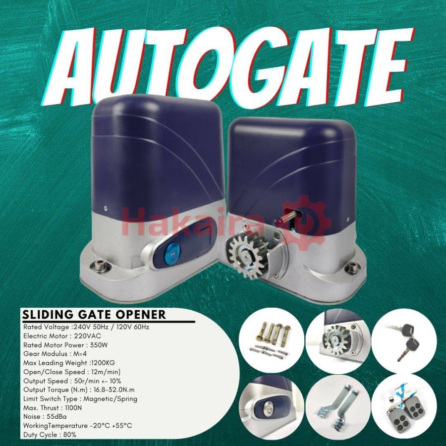 Autogate Auto Door Sliding Gate - Mesin Pagar Otomatis