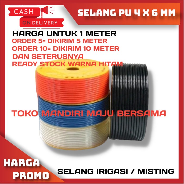 selang pu 6x4mm polyurethane / Selang irigasi / selang misting