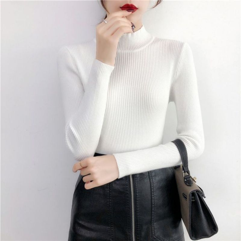 ATASAN RAJUT TURTLE NECK WANITA / PINKDOSE