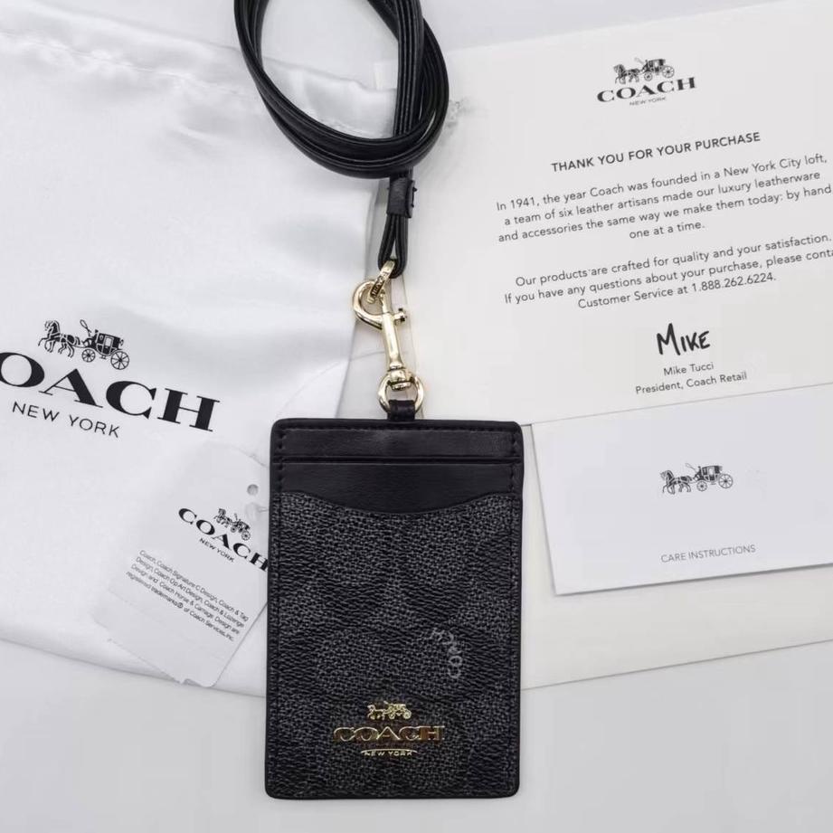 

Kekinian - Baru!! Coach Metal LOGO Lanyard ID Card Holder Name Tag Delapan Warna