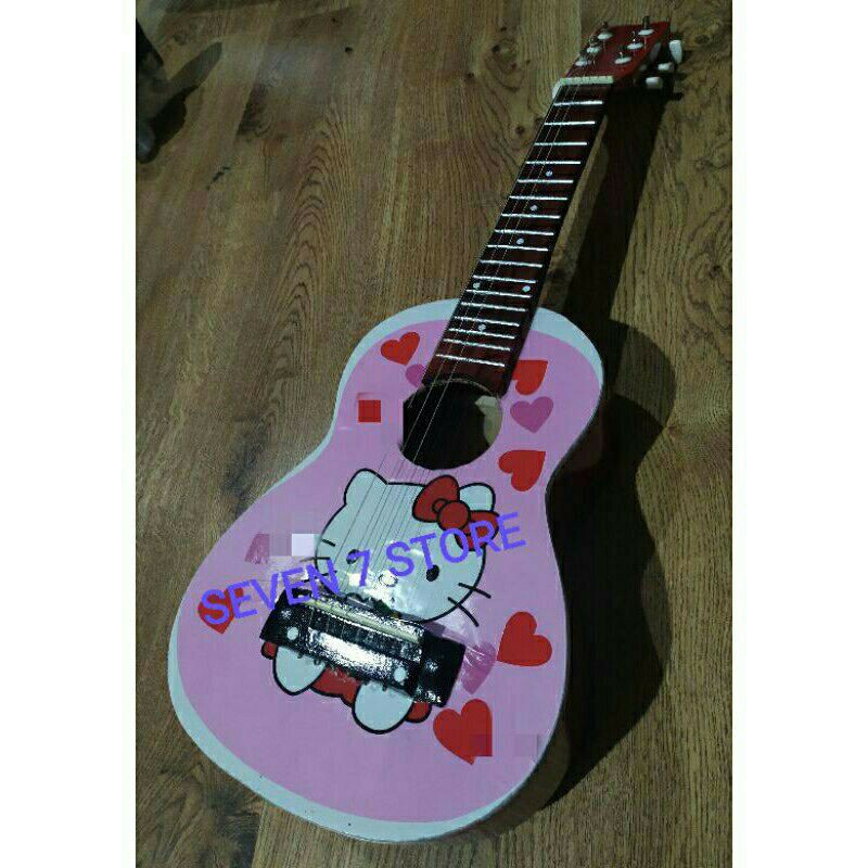 GITAR JUNIOR  / Ukulele senar 6 Gitar mini ACOUSTIK COD /  BONUS PIC / GARANSI PENGIRIMAN - PACKING  AMAN