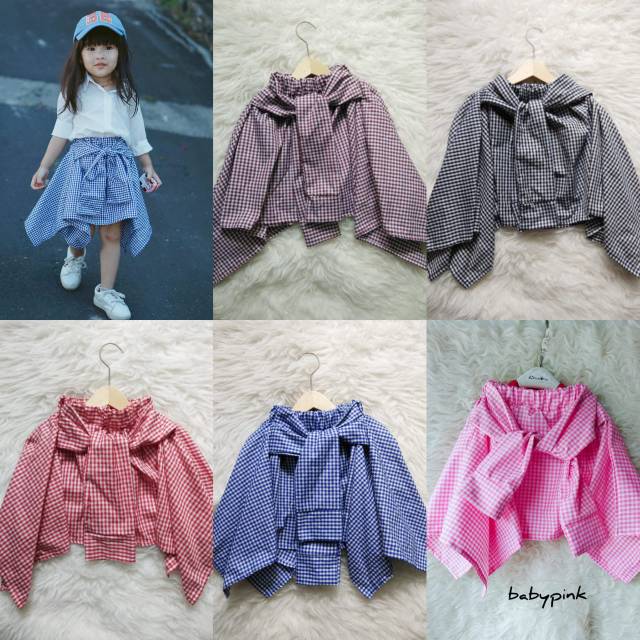 ROK ANAK ASIMETRIS SKIRT 2-7 TAHUN