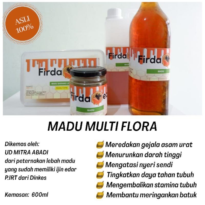 

600ml Madu Multi Flora (Firdaoez - Madu ASLI)