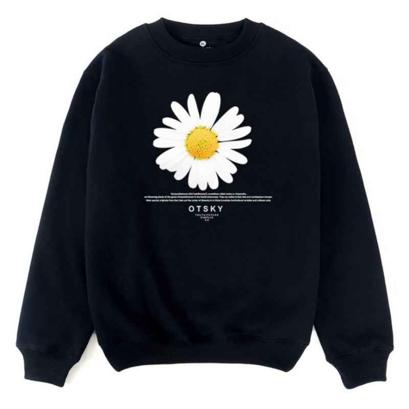 Otsky Crewneck Daisy Flower Black x CN6501BRS/PA - 11DD