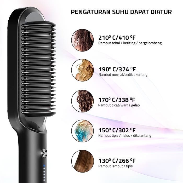 FH909 Sisir Pelurus Rambut Straight Comb Hair Stylist FH-909 - ET-LURUS Grosir