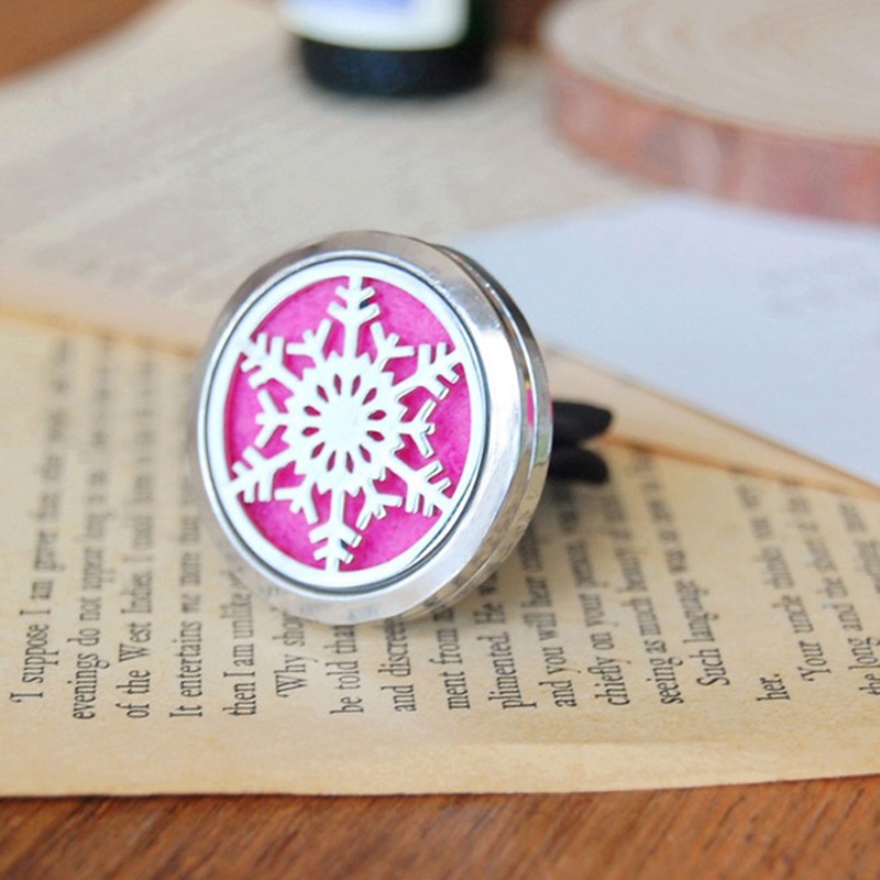 Diffuser Aromaterapi Essential Oil Bahan Stainless Steel Untuk Ventilasi Ac Mobil-Snowflake