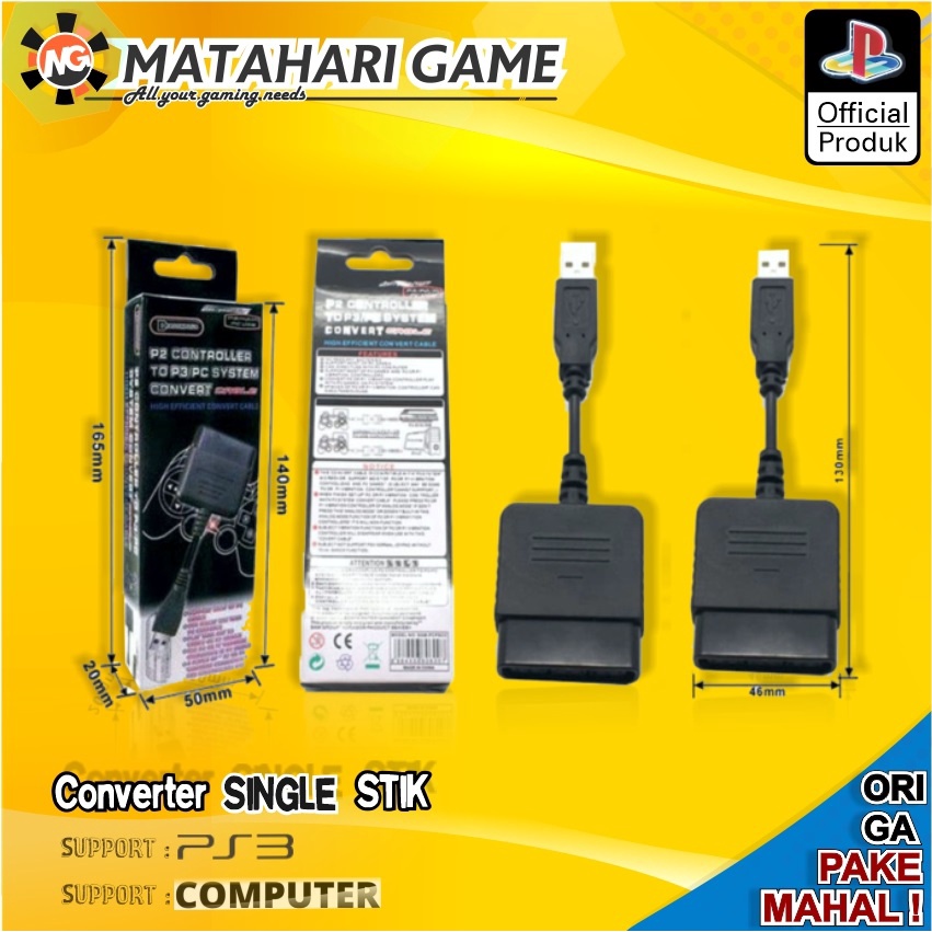 Converter Stik Stick PS2 ke PS3 / PC SINGLE ( HOME )