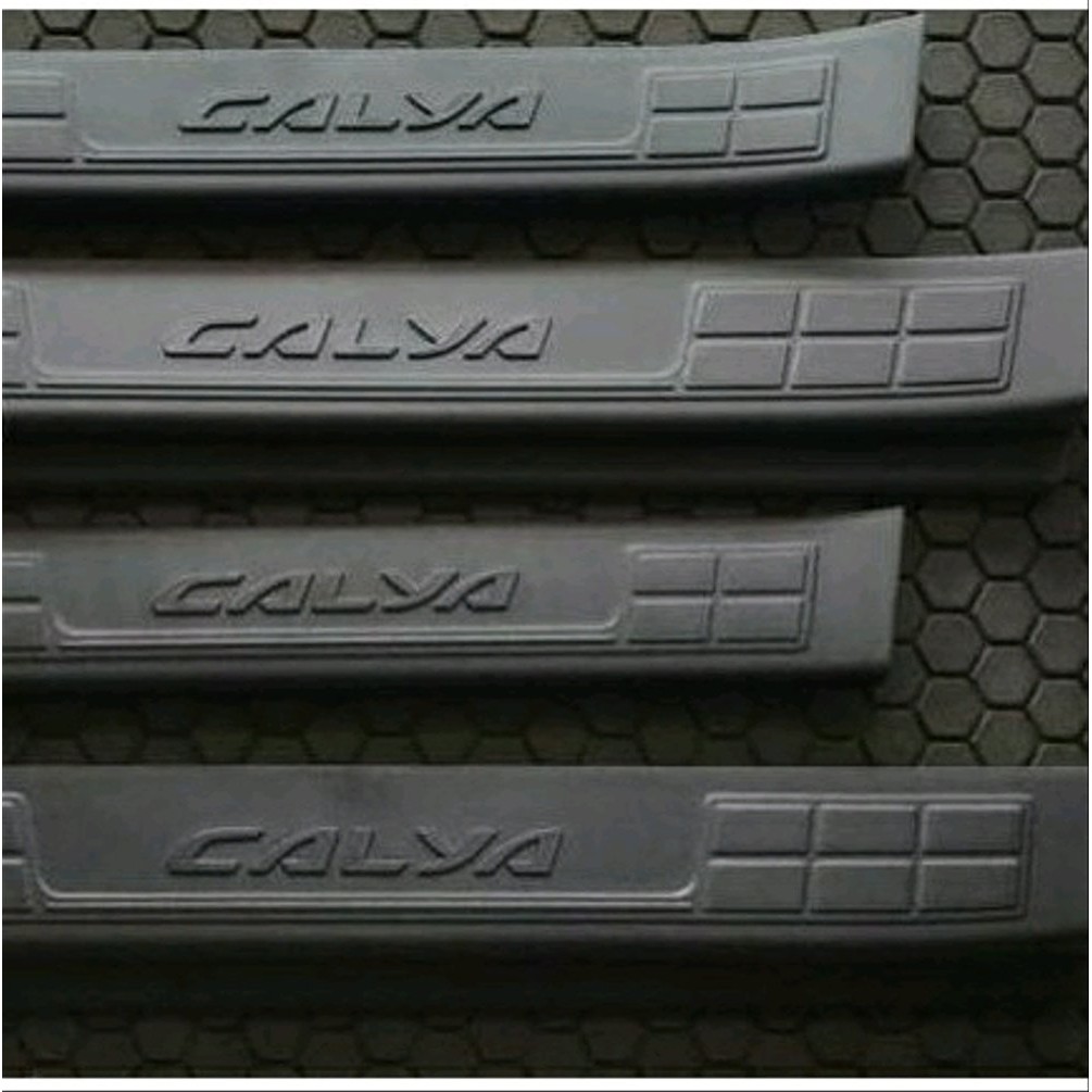 CALYA sealplate sill plate silplate samping + LEM INJAKAN PINTU MOBIL toyota calya PLASTIK HITAM