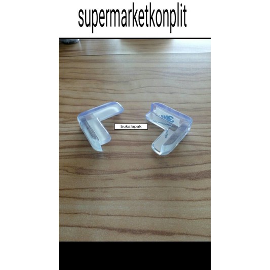 karet siku pelindung / pengaman meja sudut bening kaca