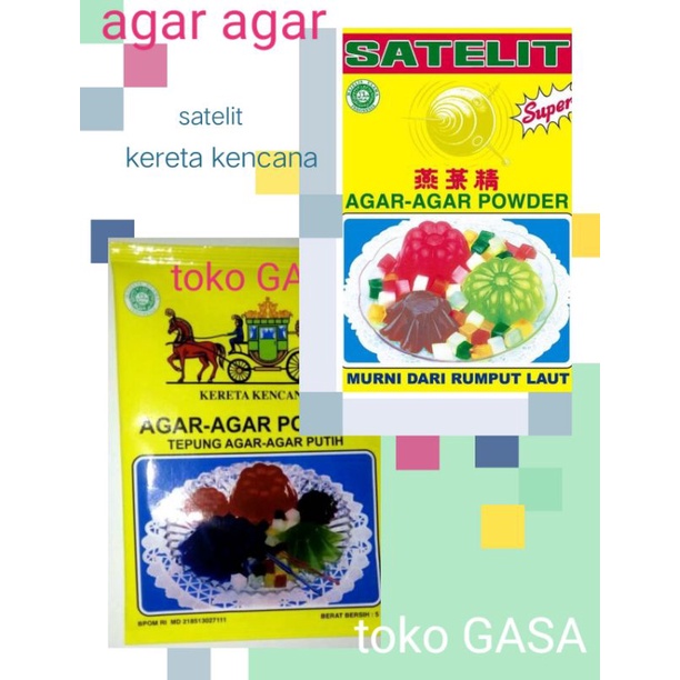 

Agar agar SATELIT Super 7gr/agar agar kereta kencana 5gr/tepung instan