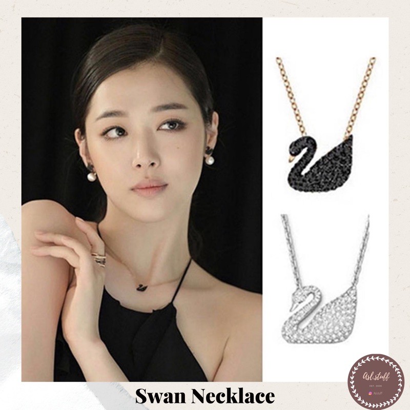 swan necklace (kalung korea angsa swarovski)