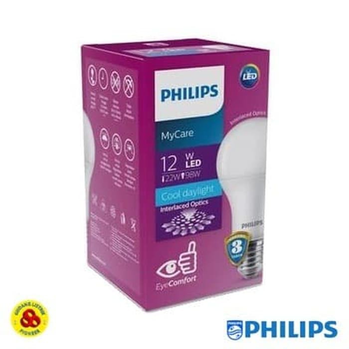 PHILIPS Lampu LED MyCare 12W Putih Bohlam LED Bulb My Care 12 Watt CDL