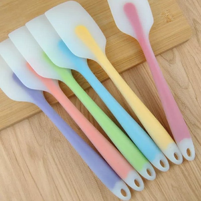 SPATULA SILIKON FOOD GRADE SENDOK KUE SPATULA TAHAN PANAS - SCRAPER WARNA GRADIASI