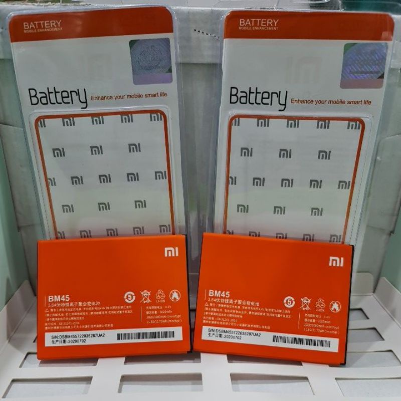 battery batrai baterei baterai Redmi BM45 Redmi note 2