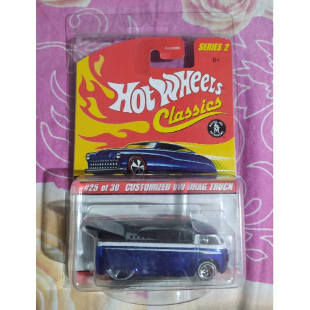 Hotwheels Classic Customized Volkswagen VW Drag Truck Biru Tua