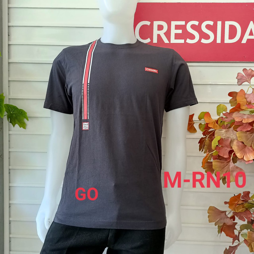 gos  M CRESSIDA KAOS (Regular) Pakaian Pria Atasan Kaos Oblong Original Lengan Pendek