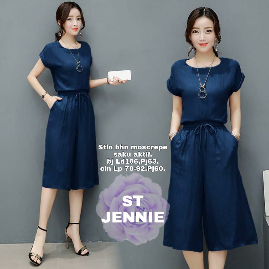 INDOBEST SETELAN JENNIE HOMEWEAR / PAKAIAN SET WANITA LENGAN PENDEK