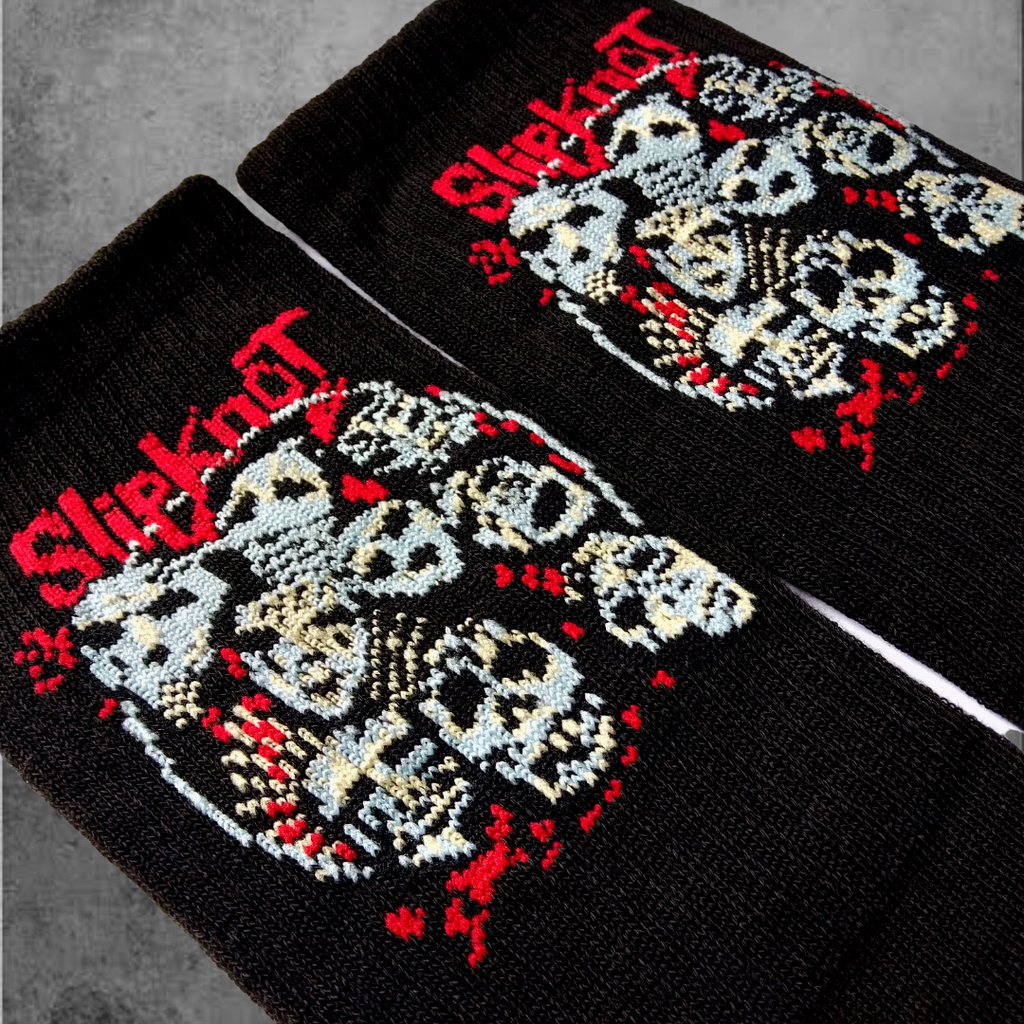 Kaos Kaki Oldschool Motif Band SLIPKNOT - Kaos Kaki Premium - Amaterasu Official