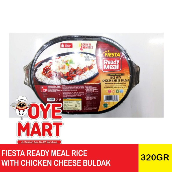 FIESTA READY MEAL RICE WITH CHICKEN CHEESE BULDAK 320GR NASI INSTAN SIAP SAJI