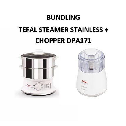 BUNDLING TEFAL STEAMER 6LITER + CHOPPER PENGGILING DAGING DPA171