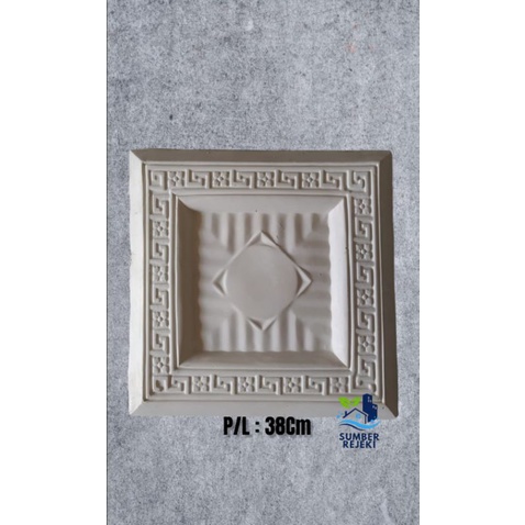 Lis/List Profil Gypsum Plafon Bunga Lampu,Motif Kotak Kecil