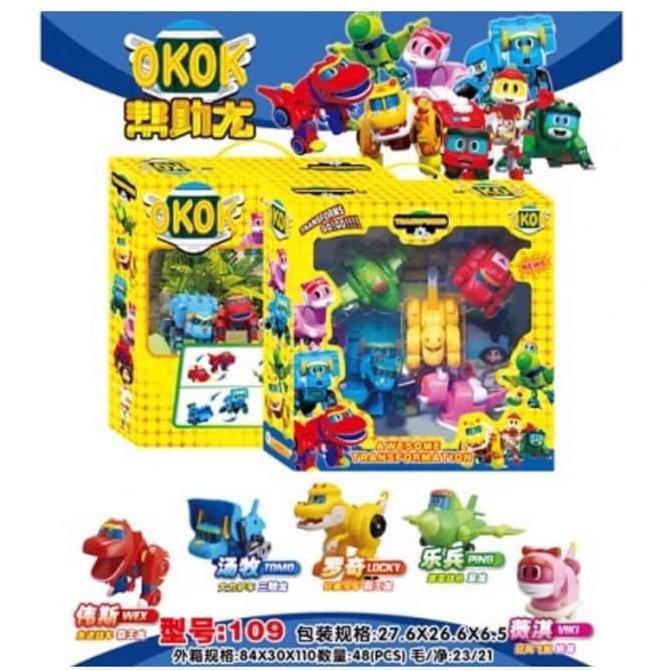 Mainan dinosaur GOGO MOMO DINO isi 5 pcs No.PP1018