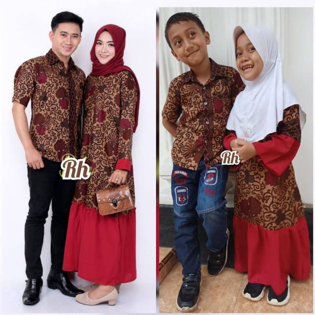Sarimbit keluarga JUMBO batik couple maysa set family