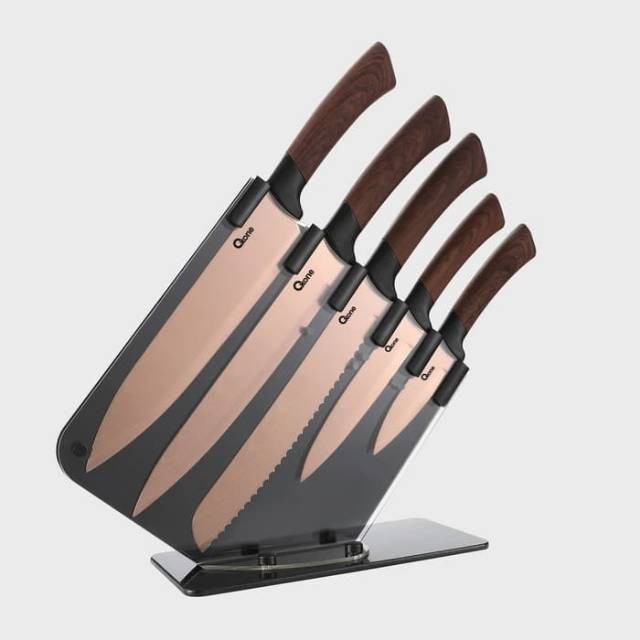Pisau Oxone Original 5set rosegold Pisau Oxone 979 + Acrylic Stand
