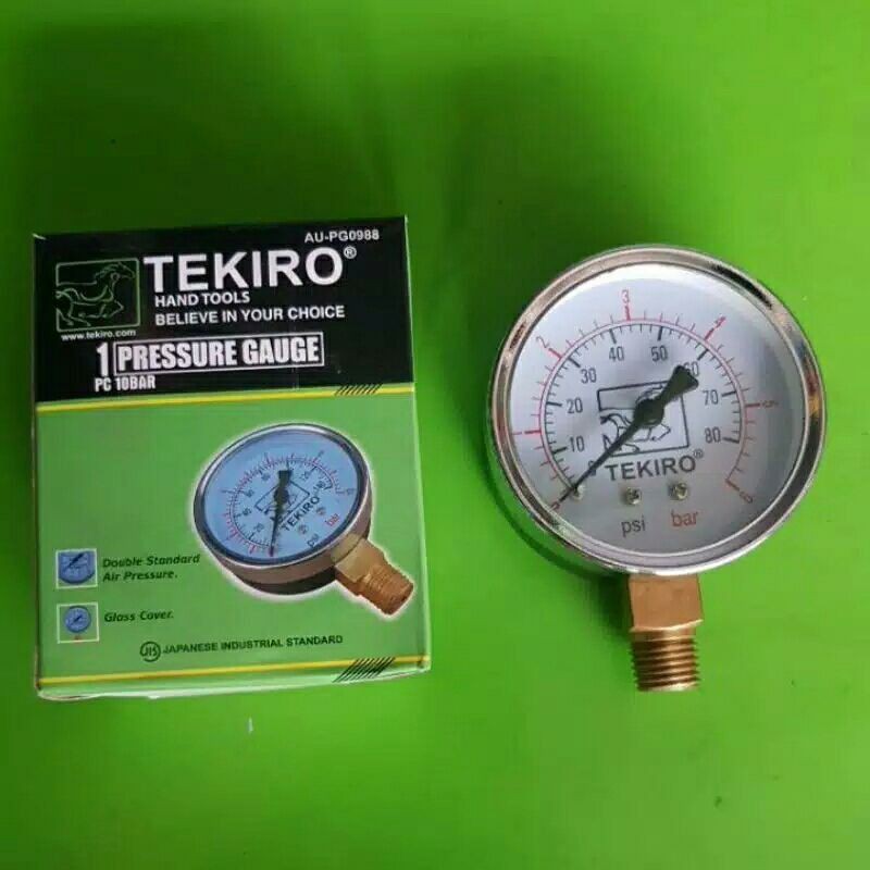 Jual PRESSURE GAUGE TEKIRO 10 BAR MANOMETER TEKIRO 10 BAR Shopee