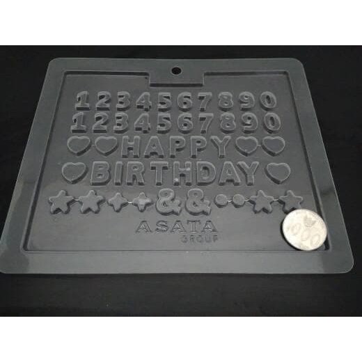 Terjual Cetakan Mika Coklat Happy Birthday & Number Promo